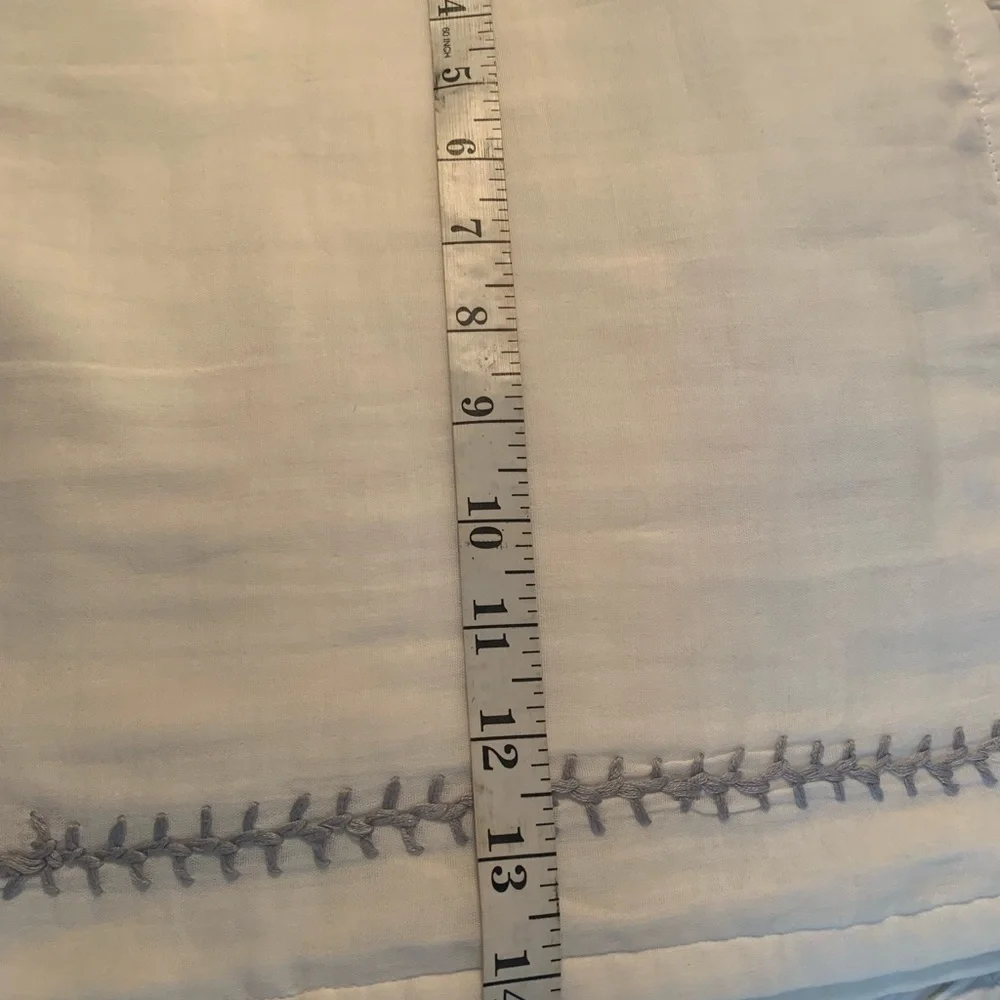 RH Baby and child Crib Skirt with Gray Stitching